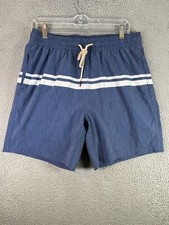 Fair Harbor Mens Extra Large Blue 7" Swim Trunks Compression Board Short Lined