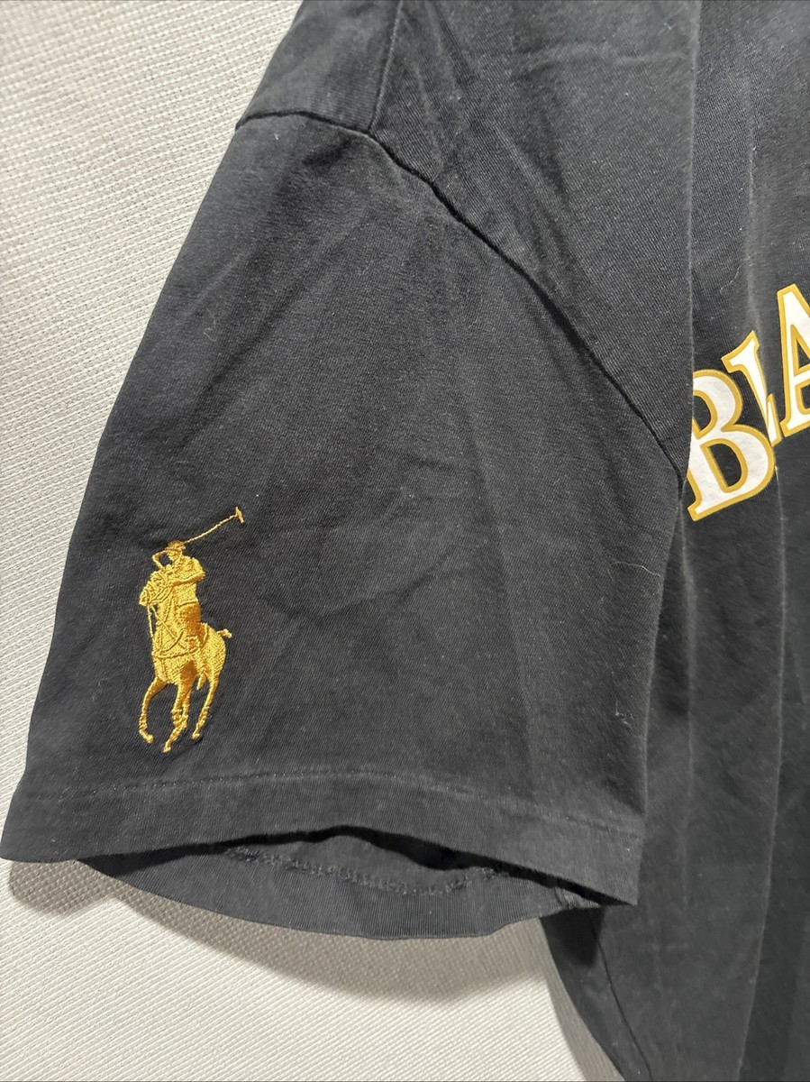 Polo Ralph Lauren Black Watch T- Shirt Mens L Black Short Sleeve