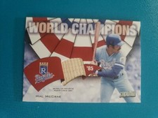 ⚾️ 2001 Hal McCrae TOPPS STADIUM CLUB WORLD CHAMPIONS GAME USED BAT Royals WC-HM