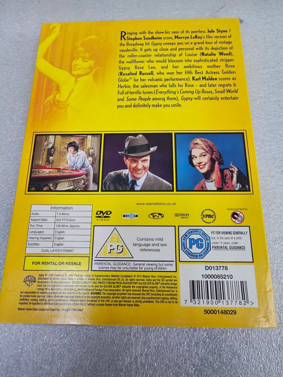 Gypsy, Rosalind Russell, Natalie Wood & Karl Marlen DVD | eBay UK
