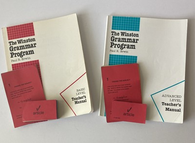 Winston Grammar Program Basic Advanced Level Teacher's Manual Clue Cards