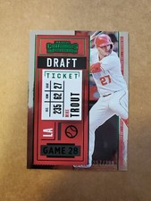 2020 Panini Contenders Draft Ticket #d /299 Mike Trout Green SP #94 LA Angels