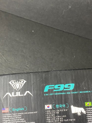 AULA F99 Wireless Mechanical Keyboard, Tri-Mode, RGB, Hot Swappable, Gaming - Picture 4 of 9