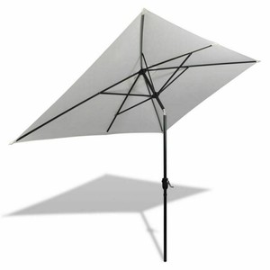 Vidaxl Parasol 200x300cm Sand White Rectangular Outdoor Umbrella Sunshade 8718475849674 Ebay