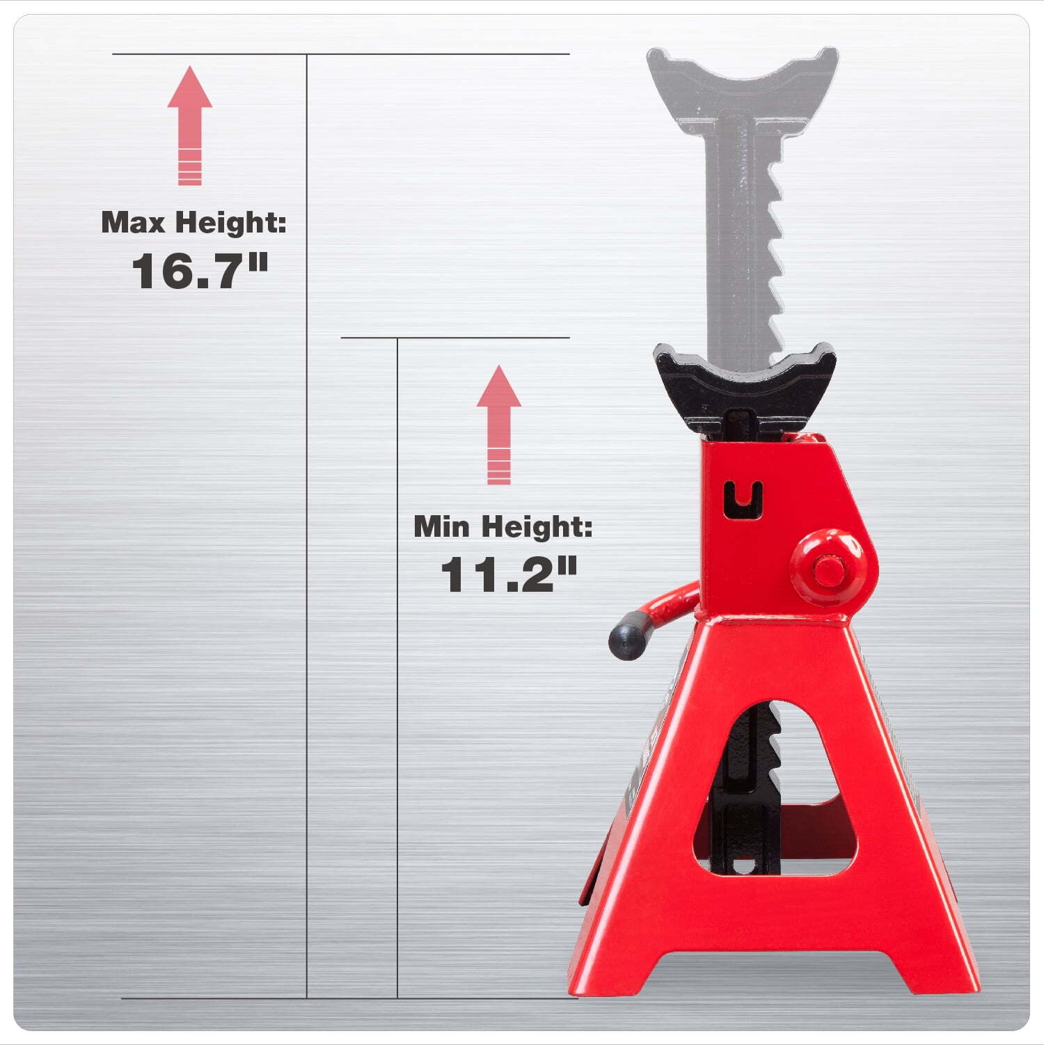 JACK BOSS Jack Stands 3 Ton Alloy Steel Car Jack Stand Adjustable