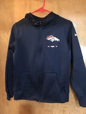 Nike Dry Fit NFL Onfield Denver Broncos Youth Hoodie Sweatshirt Size M