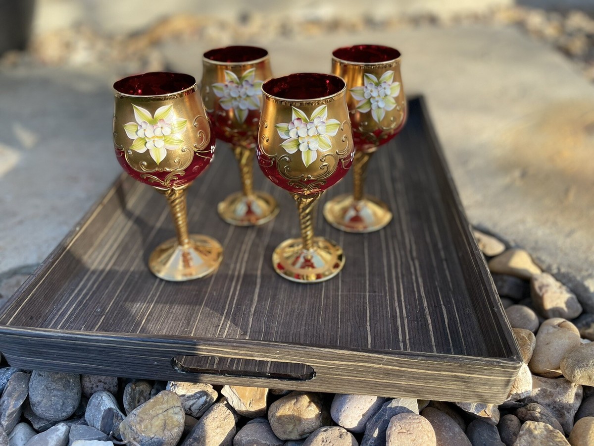 MURANO GOLD 24K HAND DECORATED ムラノ 灰皿 Vintage MURANO