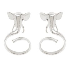 Sterling Silver Elephant Earrings By Daniela Ferrigno Jewellery