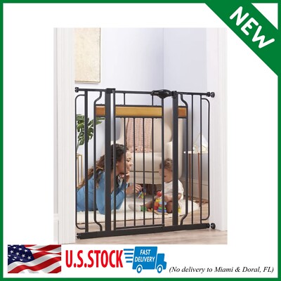Extra Tall Walk Thru Safety Gate Baby Security Dog Pet Door Gates Fence Indoor
