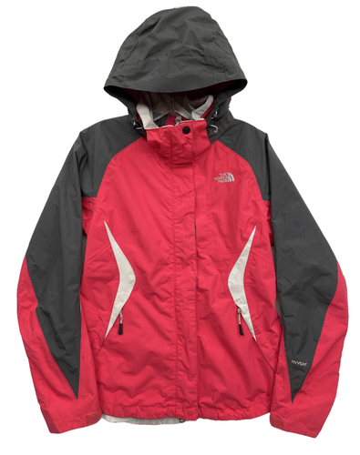 North Face Red Light Hyvent Removable Hood Windbreaker Jacket Women's Medium M | eBay