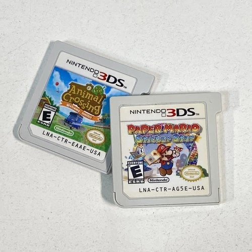 Paper Mario: Sticker Star & Animal Crossing New Leaf - 3DS (Games Only, Tested)