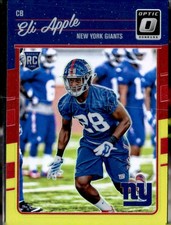 2016 Donruss Optic #133 Eli Apple Red and Yellow New York Giants (M)