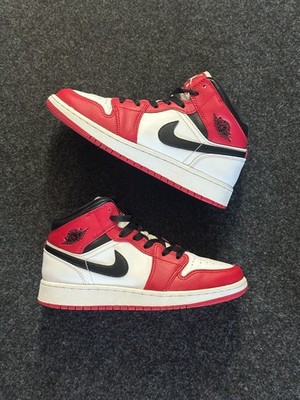 Nike Jordan 1 Mid 37,5 Weiß Rot Schwarz