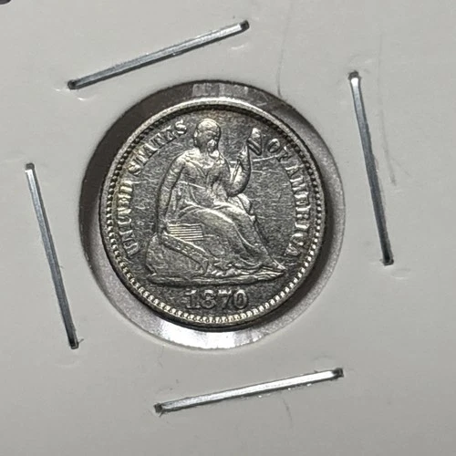 1870 Seated Liberty Half Dime H10C Ungraded Silver US Type Coin CC26351