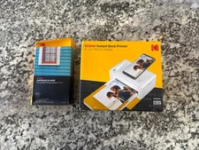 Kodak Dock Plus Portable Instant Photo Printer PD460  4x6” + 80 Sheets Included 