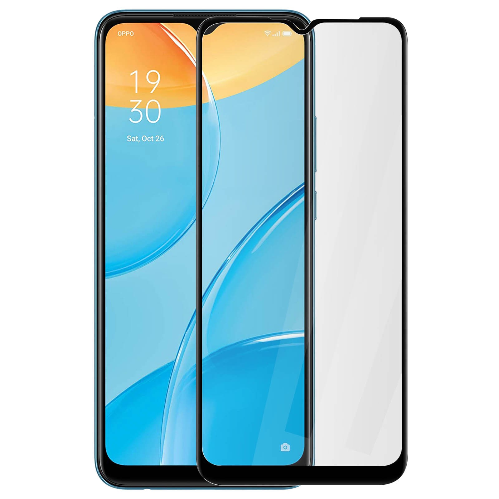 Verre trempé premium pour Oppo A15 vitre de protection intégrale transparente bord noir