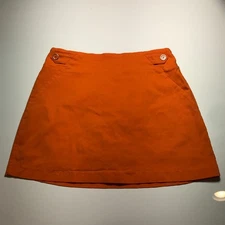 SOHO Womens Casual Yoga Everyday A-Line Skort in Orange Faux Tabs Pockets 1X