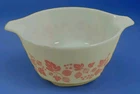 Vintage PYREX #474 White/PINK Gooseberry 1 1/2 QT CASSEROLE DISH # 23 USA no lid