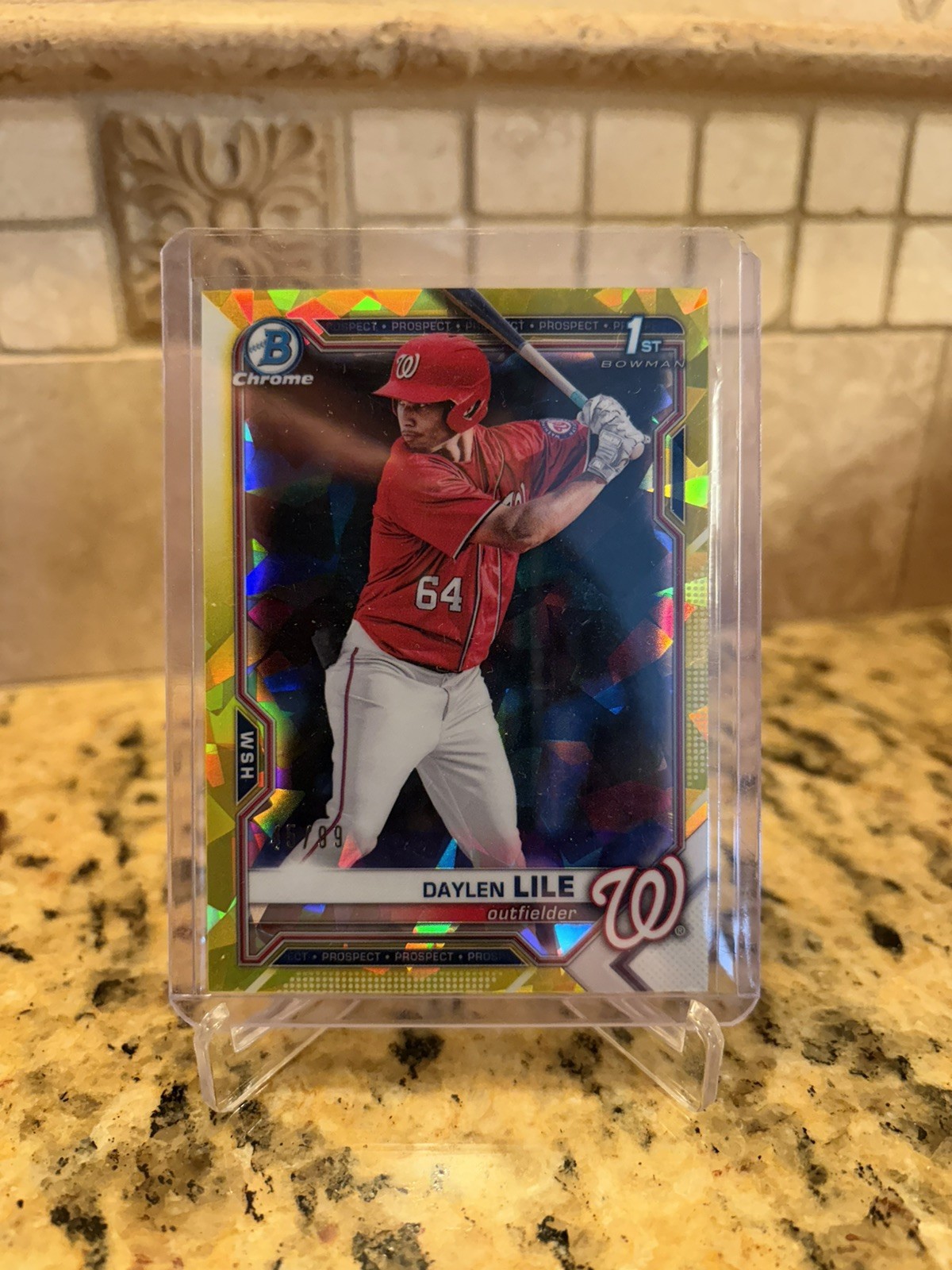 2021 1st Bowman Chrome Sapphire Daylen Lile Yellow /99 (RC)