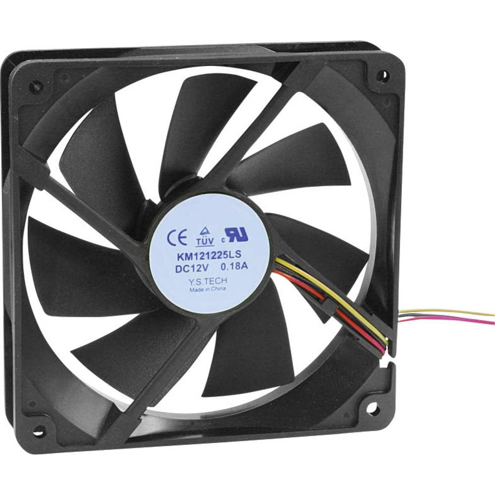 Ventilateur axial YS TECH 12V flux d'air de 65m³/h pour PC silencieux