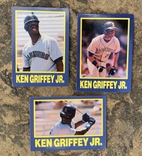Ken Griffey Jr 1989 Rookie Card Set. Rare. 3 Card Set. 