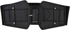 Waist Belt Women's Thick Stretchy Retro Chunky Buckle Belts Wide Leather Cinc...