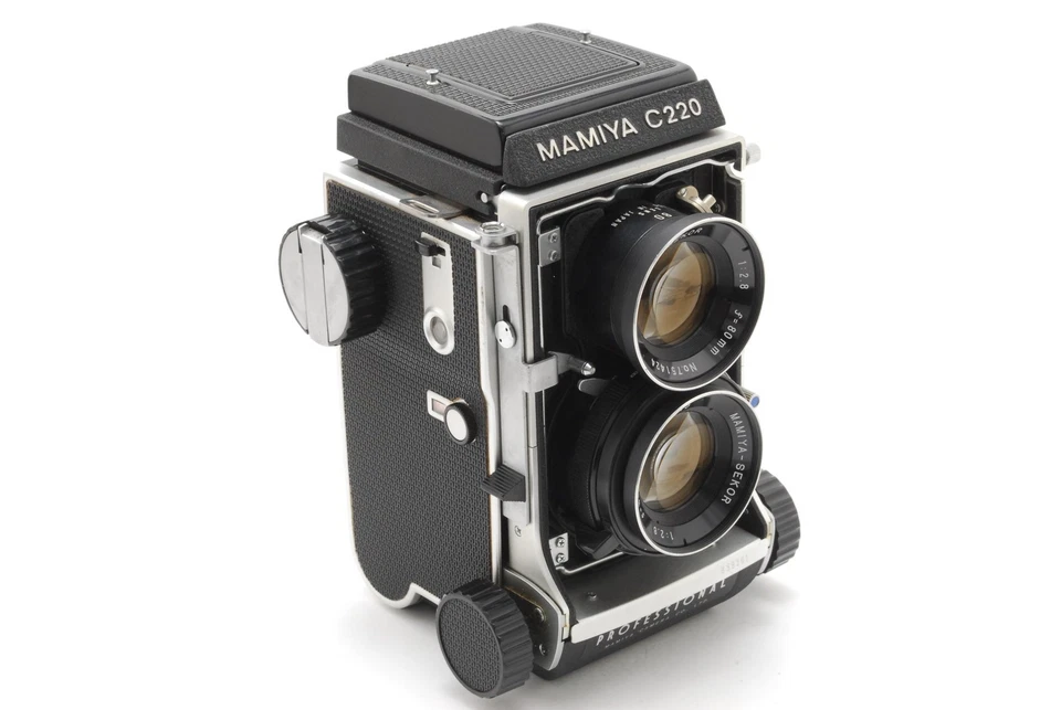 [COMO NUEVA] Cámara fotográfica Mamiya C220 Pro TLR Sekor 80 mm f/2,8 lente de punto azul de JAPÓN Foto 3 de 4