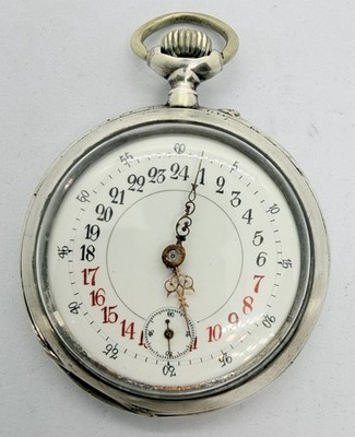 Eclipse Spiral Breguet 24hrs Dial 15 Jewels 52mm Pocket Watch Working