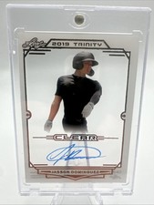 2019 Leaf Trinity JASSON DOMINGUEZ Clear Acetate Bronze Foil Auto RC Yankees