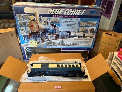 Bachmann G Scale Train BLUE COMET LIGHTED COMBO HALLEY PASSENGER CAR LN Lot K