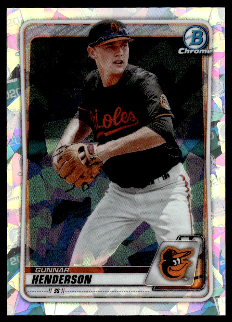 2020 Bowman Chrome Prospects Atomic Refractor Gunnar Henderson Baltimore Orioles