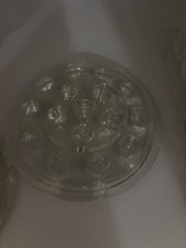 Vintage 16 Hole 5" Clear Glass Flower Frog 5 Inch Diameter