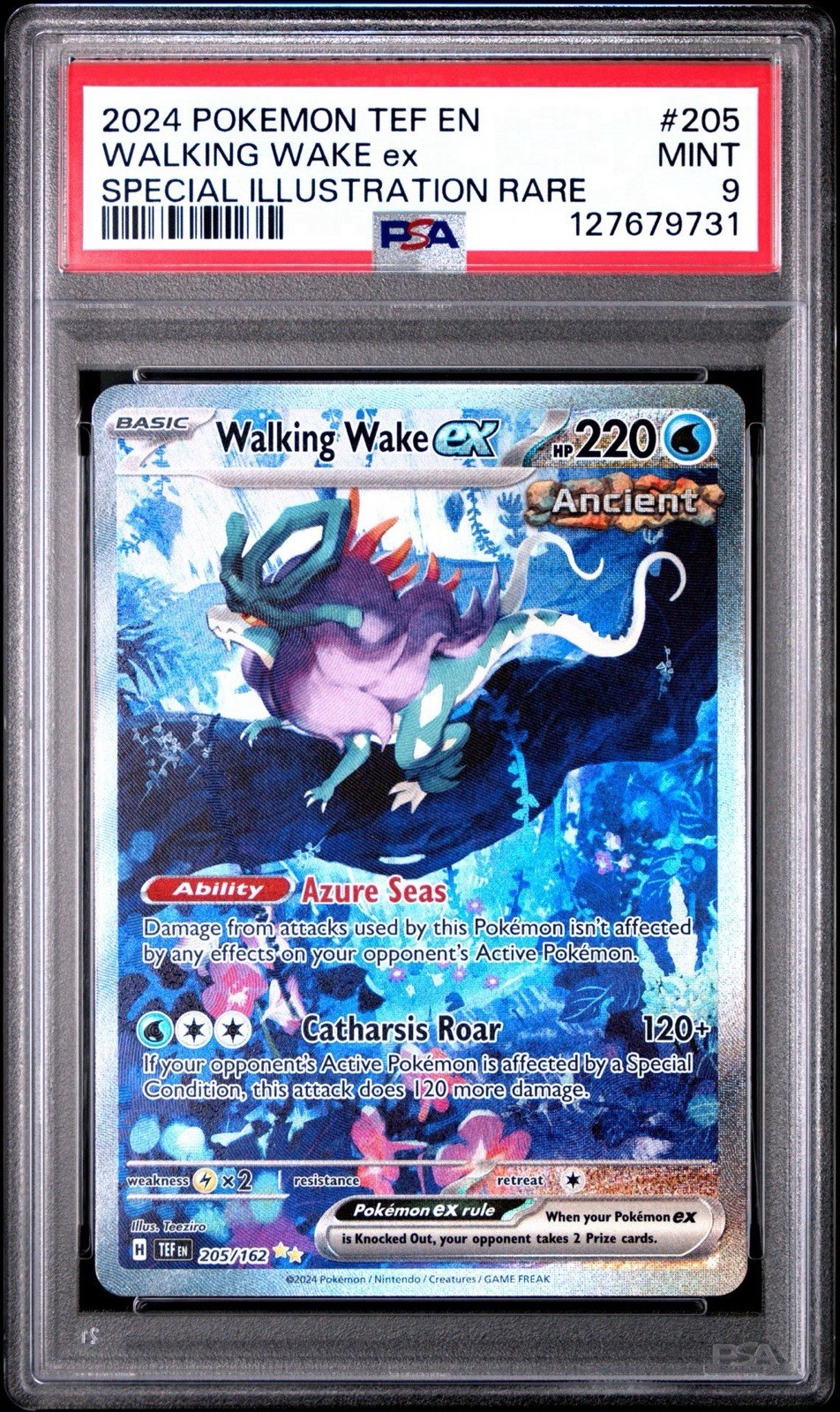 Pokémon TCG Walking Wake ex Temporal Forces 205/162 PSA 9