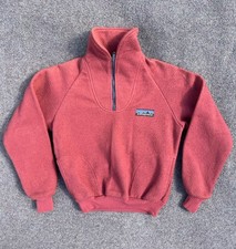 1980s Vintage Patagonia Fleece Big Logo Maroo...