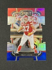 2023 Panini Select Concourse Red & Blue Prizm Die Cut Travis Kelce #50