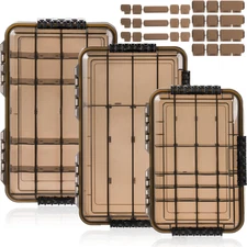 3 Pack Fishing Tackle Boxes, 3600 3700 Tray Storage Box, Waterproof Plastic Cont