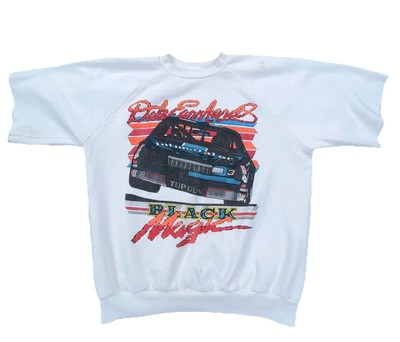Vintage Dale Earnhardt Sweatshirt Men Large White Crew Neck Black Magic USA 90s