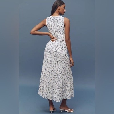 reformation ceara plunge neck midi dress NEW, Reformation Ceara Plunge Neck Midi Dress in Gracie Size 6 #MD1725