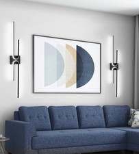 2 Pck LED Wall Light Modern Curved Design 28W Indoor Sconce Fixture 100cm 6000K