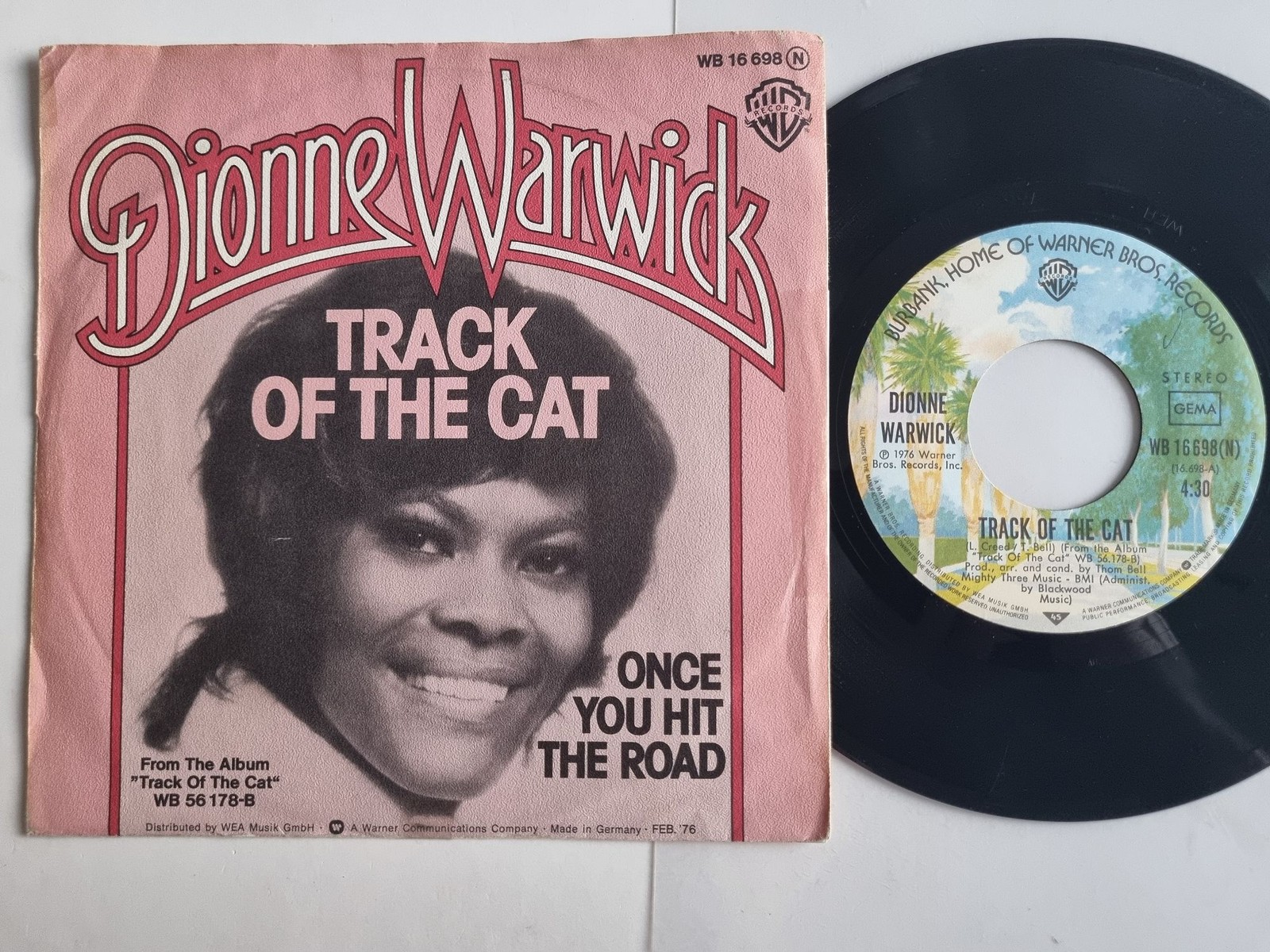 Dionne Warwick - Track Of The Cat 7'' Vinyl Germany