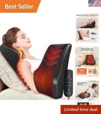 Shiatsu Neck Massager with Heat, 3D Kneading Back Massage Pillow for Pain Rel...