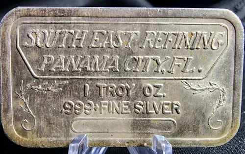 South East Refing Panama City  1 oz. Silver .999 Fine Bar Ingot
