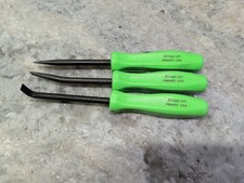 Snap On Tools New Mini Pocket Pry Bar Set 3 Pcs Green 5 Straight Bent 90 Snap On Tools New Mini Pocket Pry Bar Set 3 Pcs Green 5 Straight Bent 90