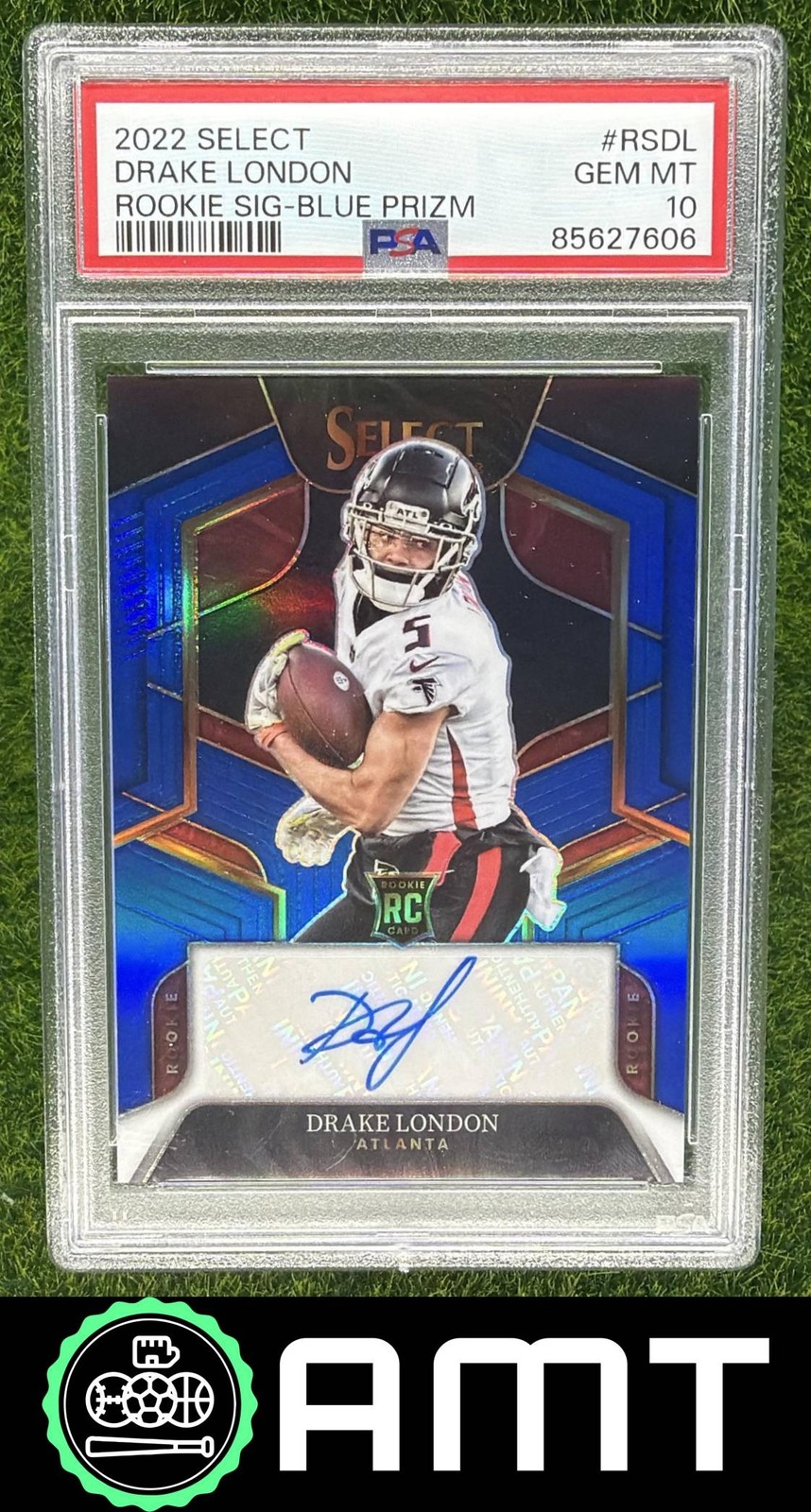 Drake London Panini Select Rookie Signatures #RSDL Blue
