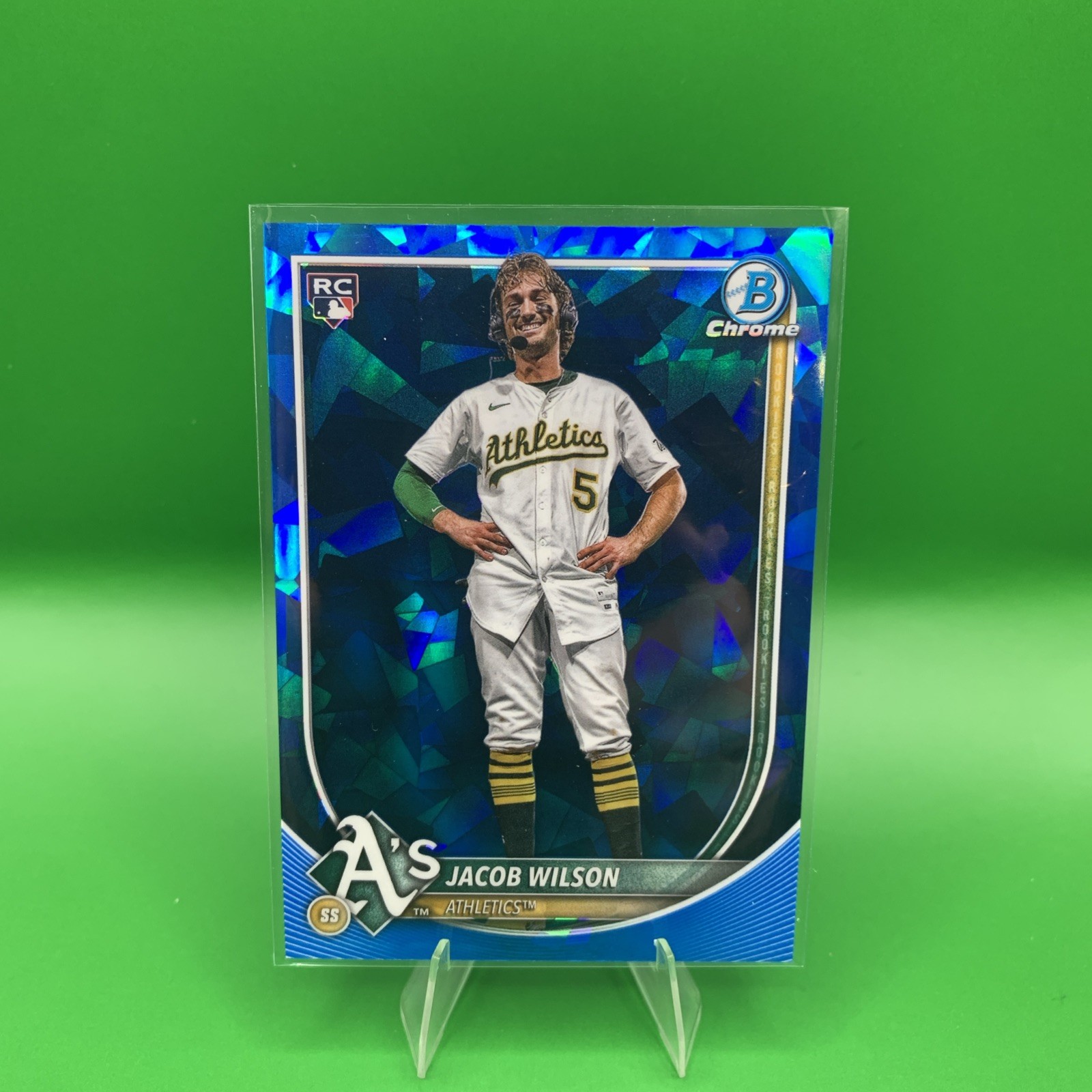 2025 Bowman Chrome Sapphire #1 Jacob Wilson RC Image Variation SP Athletics🔥