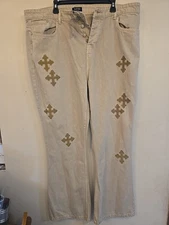 Boohoo Man Jeans Men’s Size 42 R  Tan Tall Cross