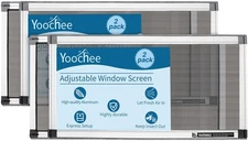 Expandable Window Screen, 2 Pack Adjustable Window Screen (10 H x 19 - 36 W) - S