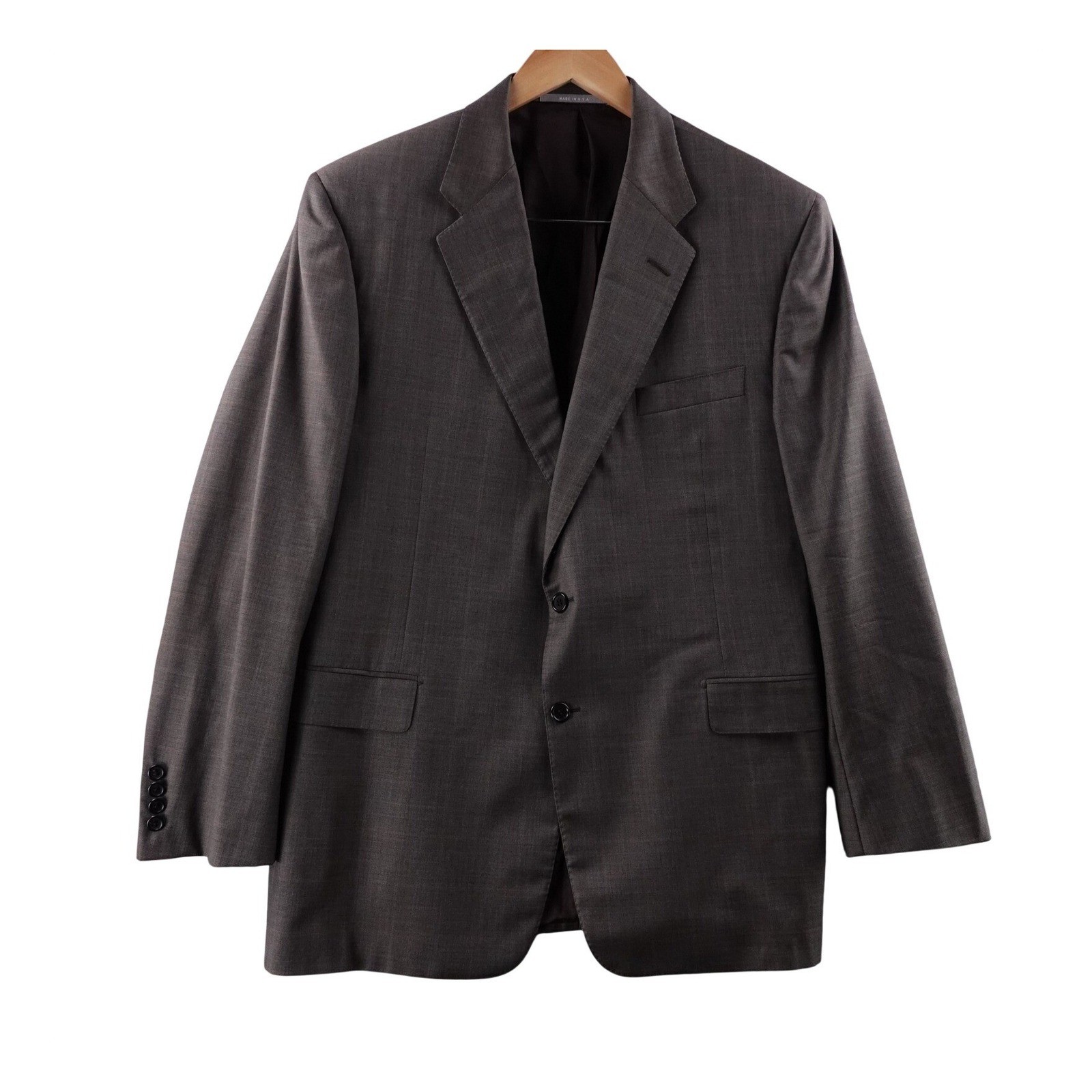 Loro Piana Hickey Freeman Men's Gray Wool Blazer Suit Jacket 46 Reg Made in USA