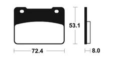 33612 - Compatible with SYM WOLF 300I 4T CR ABS E4 300 2018 Organ Brake Pads