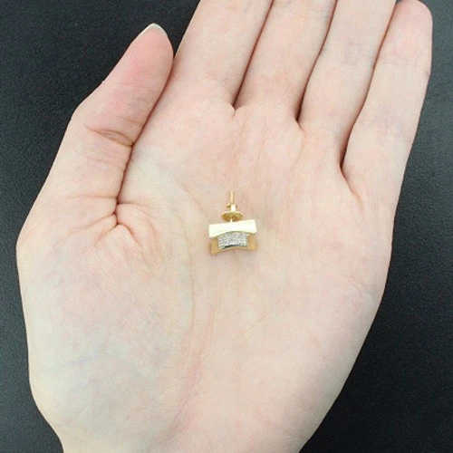 Invisible Set Princess Cut Diamond Earring 0.63ct 14K Gold for Men and Women - Image 3 of 4